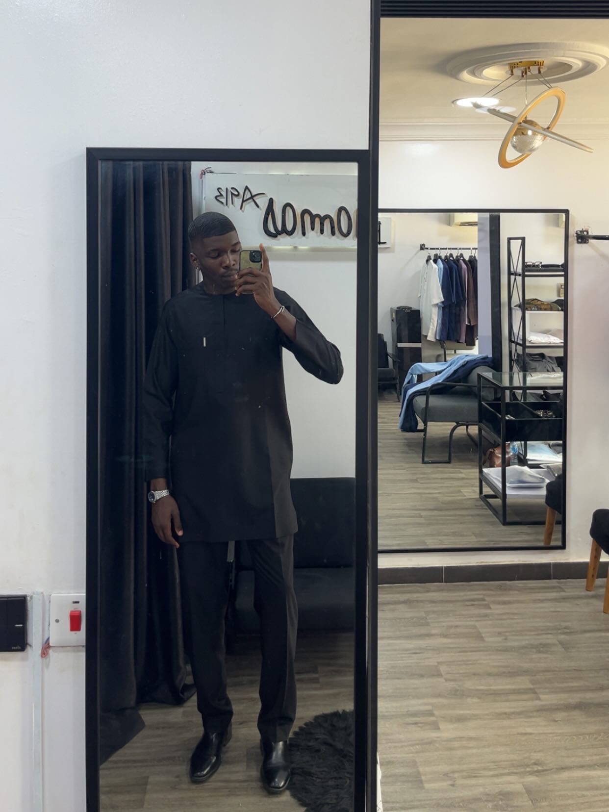 In house model for Bankole Thomas content shoot