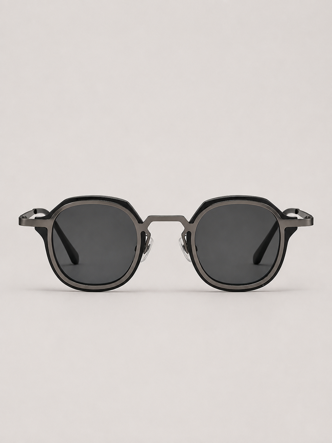 Retro Geometric Frame Glasses — Men's