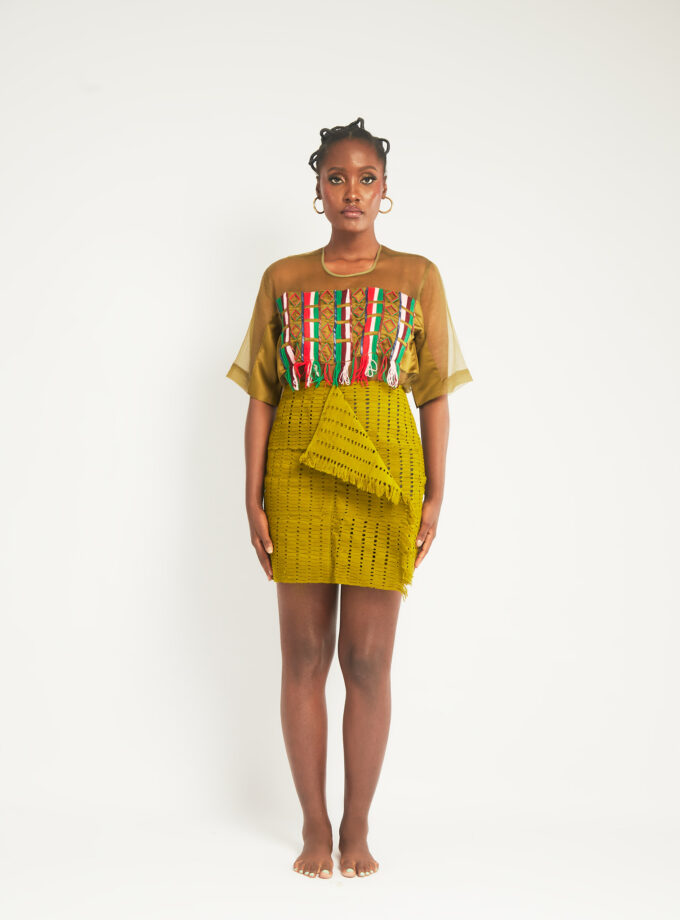 Mini Skirt With Overlap Detail