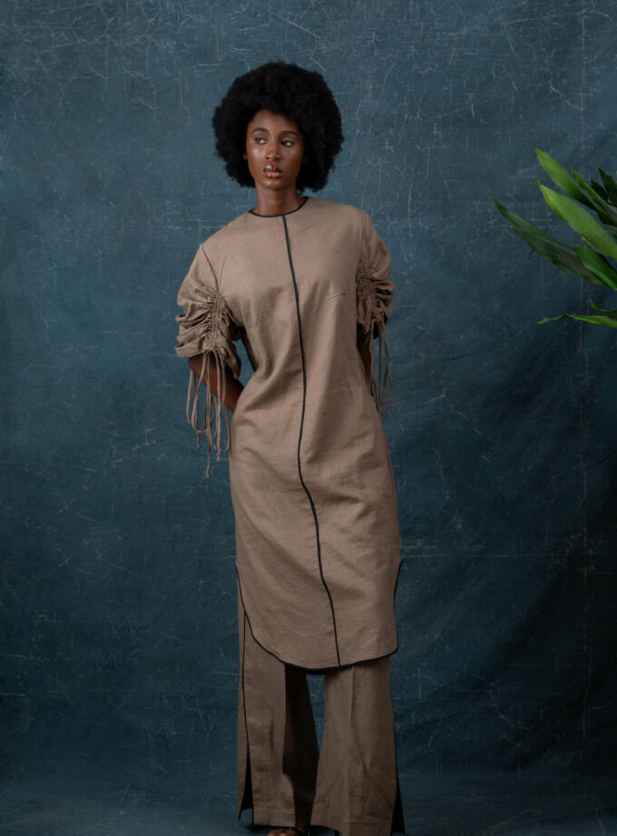 Linen Drawstring Two Piece Set