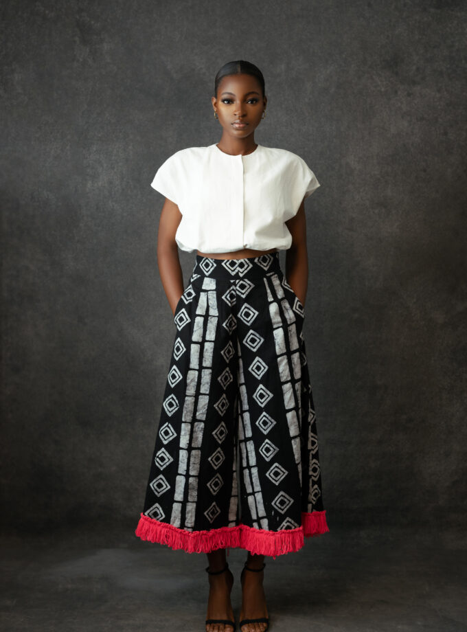 Culottes With Wool Trim